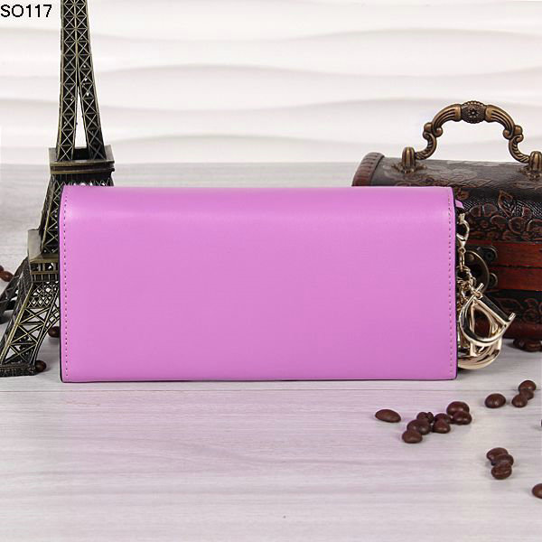 dior wallet calfksin leather 117 purple&white